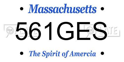 561GES Massachusetts License Plate