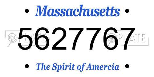 5627767 Massachusetts License Plate