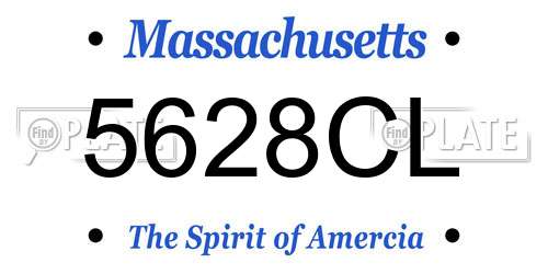 5628CL Massachusetts License Plate