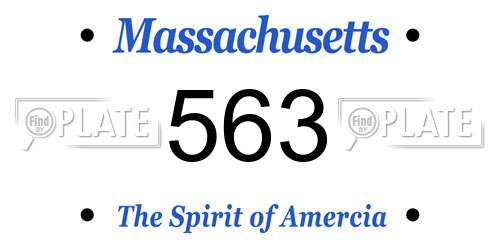 563 Massachusetts License Plate