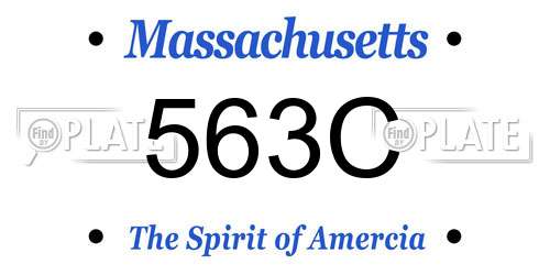 563C Massachusetts License Plate