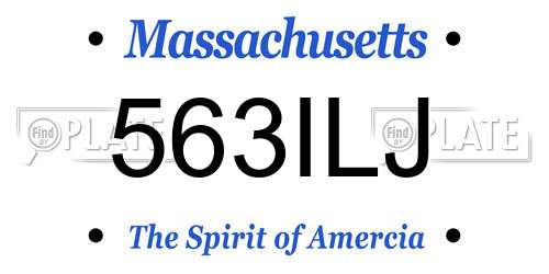563ILJ Massachusetts License Plate