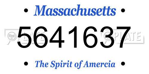 5641637 Massachusetts License Plate