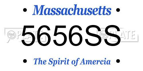 5656SS Massachusetts License Plate