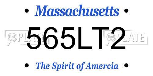 565LT2 Massachusetts License Plate