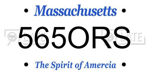 565ORS Massachusetts License Plate