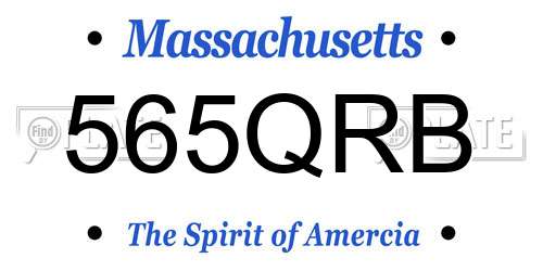 565QRB Massachusetts License Plate