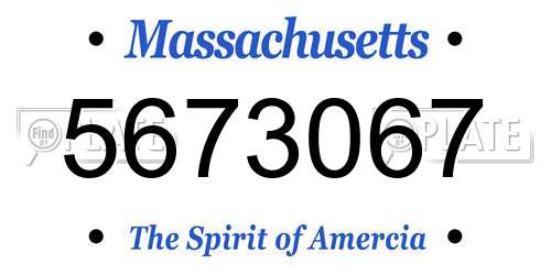 5673067 Massachusetts License Plate