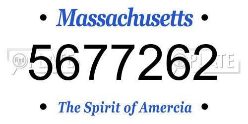 5677262 Massachusetts License Plate