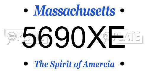 5690XE Massachusetts License Plate