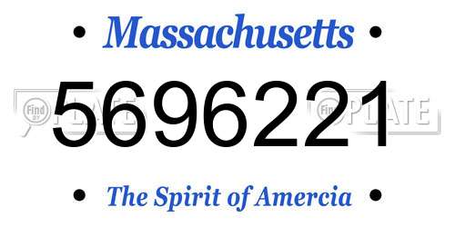 5696221 Massachusetts License Plate