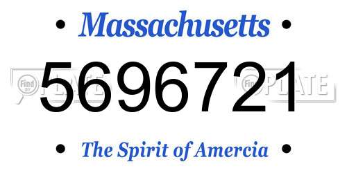 5696721 Massachusetts License Plate