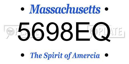 5698EQ Massachusetts License Plate