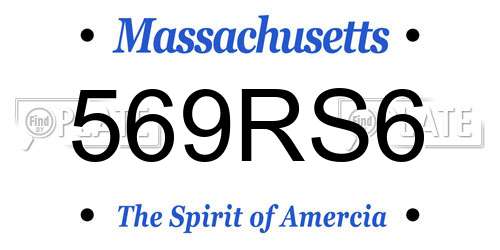 569RS6 Massachusetts License Plate