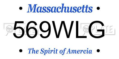 569WLG Massachusetts License Plate