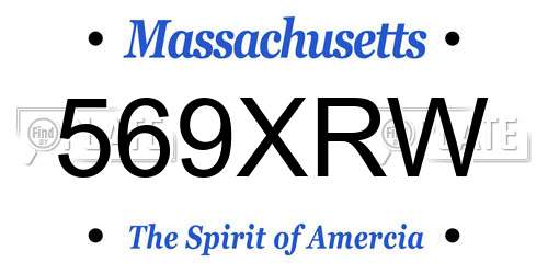 569XRW Massachusetts License Plate