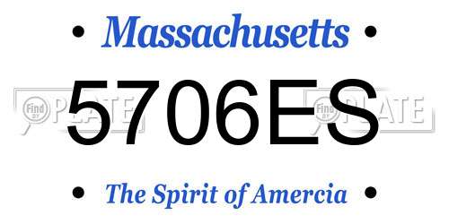 5706ES Massachusetts License Plate