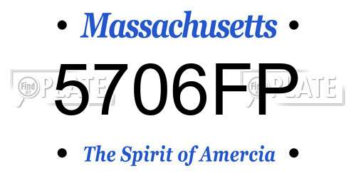5706FP Massachusetts License Plate