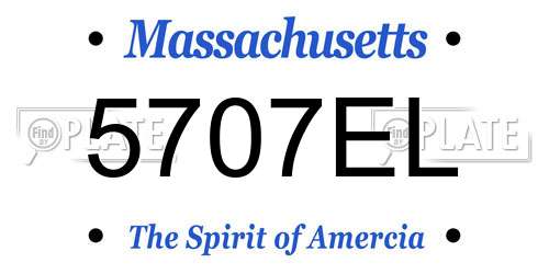 5707EL Massachusetts License Plate