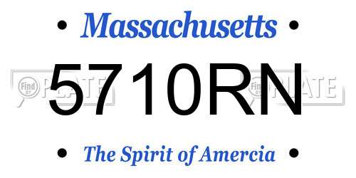 5710RN Massachusetts License Plate
