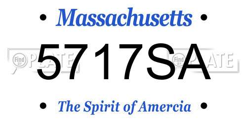 5717SA Massachusetts License Plate