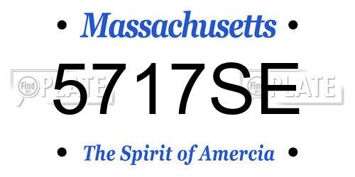 5717SE Massachusetts License Plate
