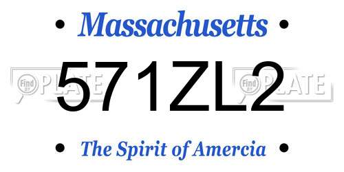571ZL2 Massachusetts License Plate