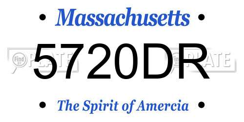 5720DR Massachusetts License Plate