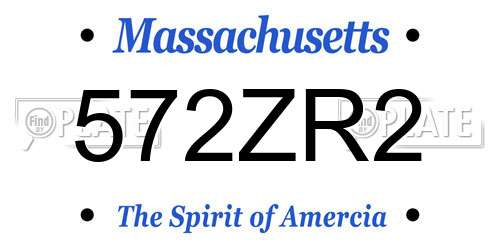 572ZR2 Massachusetts License Plate