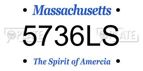 5736LS Massachusetts License Plate