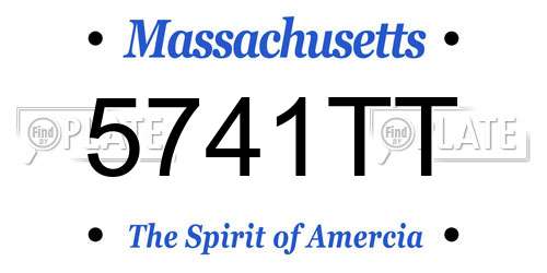 5741TT Massachusetts License Plate