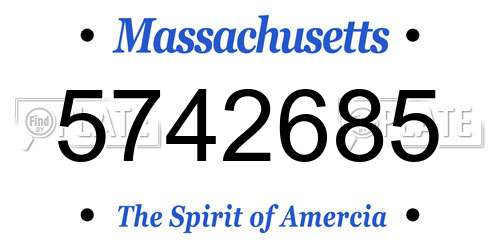 5742685 Massachusetts License Plate