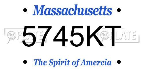 5745KT Massachusetts License Plate
