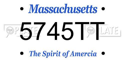 5745TT Massachusetts License Plate