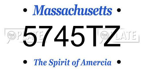 5745TZ Massachusetts License Plate
