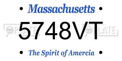 5748VT Massachusetts License Plate