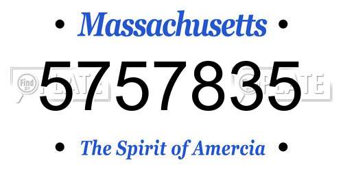 5757835 Massachusetts License Plate