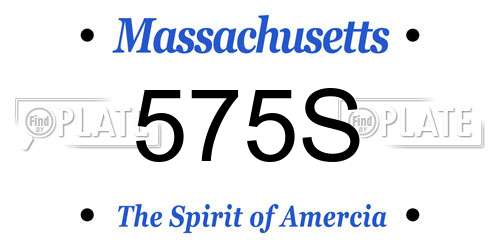 575S Massachusetts License Plate