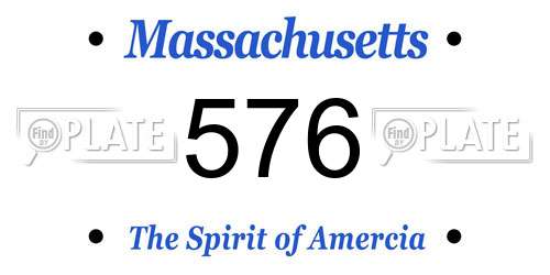 576 Massachusetts License Plate