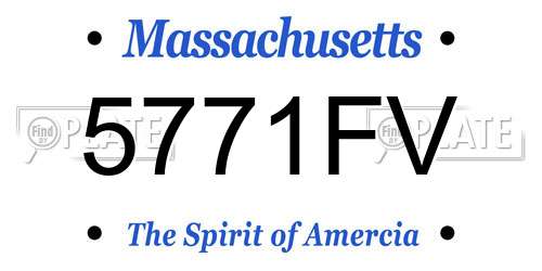 5771FV Massachusetts License Plate