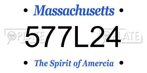 577L24 Massachusetts License Plate