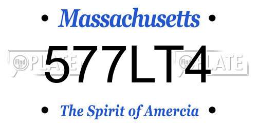 577LT4 Massachusetts License Plate
