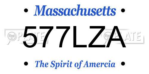 577LZA Massachusetts License Plate
