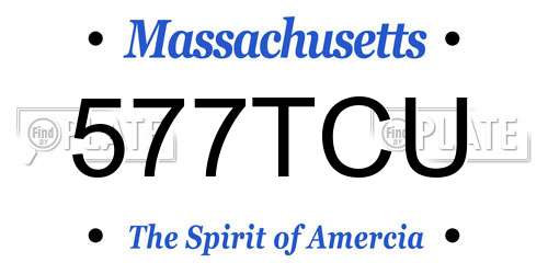 577TCU Massachusetts License Plate