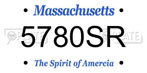 5780SR Massachusetts License Plate
