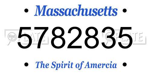 5782835 Massachusetts License Plate