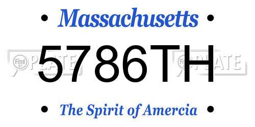 5786TH Massachusetts License Plate