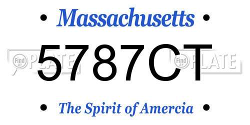 5787CT Massachusetts License Plate