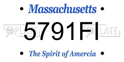 5791FI Massachusetts License Plate