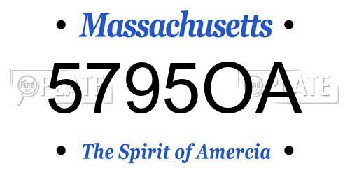 5795OA Massachusetts License Plate